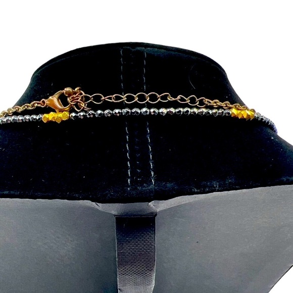 Boho Chic Faux Turquoise Statement Necklace & Bracelet Set - Picture 9 of 9